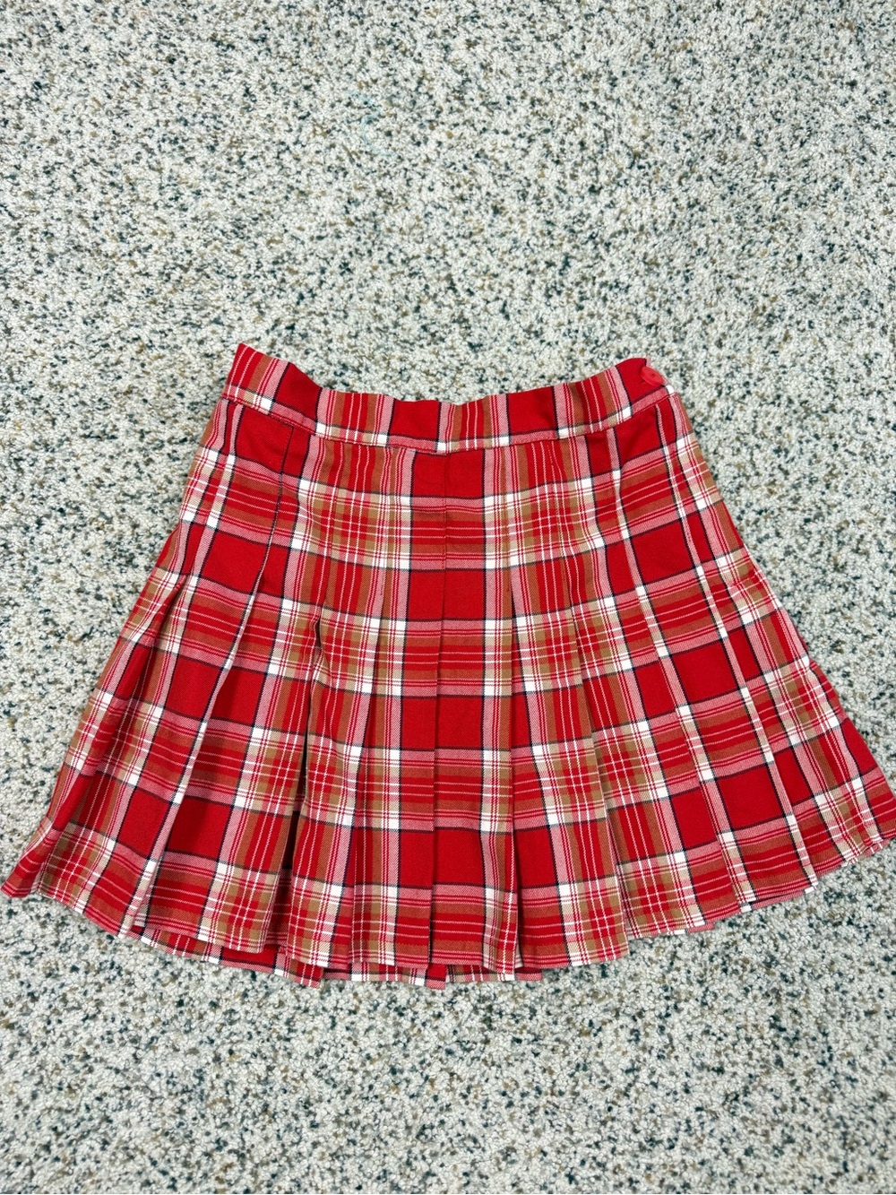 Aerie Red Plaid Pleated Mini Skirt Women XS Classic Schoolgirl Clueless Y2K